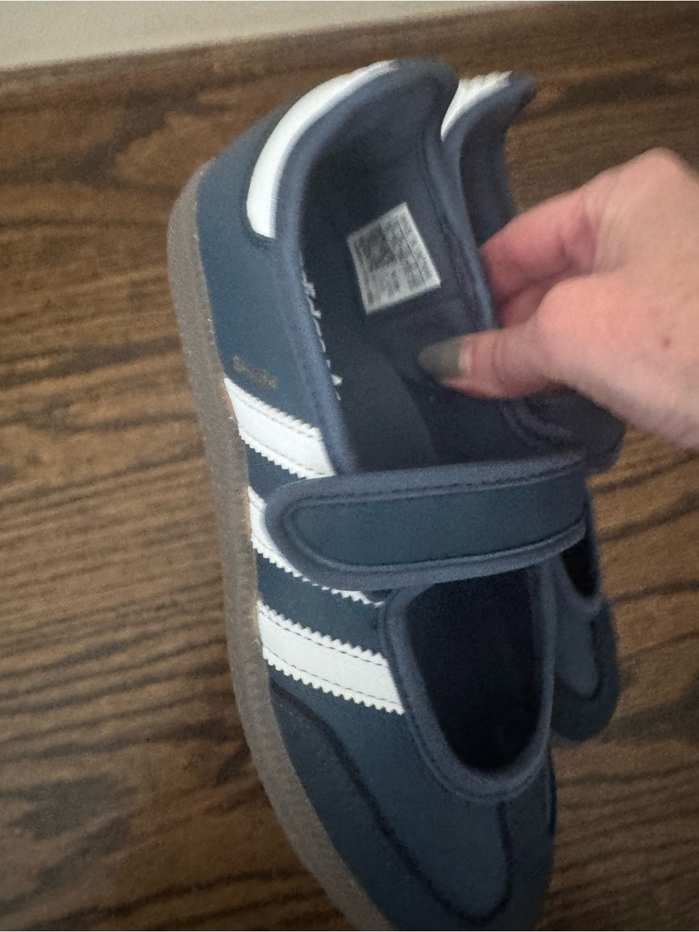 adidas Navy and White Mary Jane Strap Sneakers- never worn - Picture 3 of 7